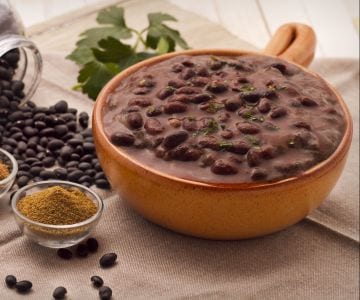 Crema de alubias (frijoles refritos)