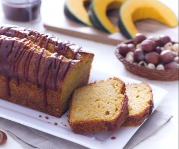 Plumcake de calabaza, yogur y caramelo salado