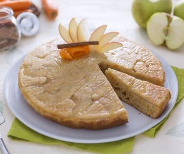 Tarta de manzana y zanahoria
