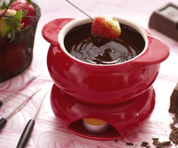 Fondue de chocolate con fresas