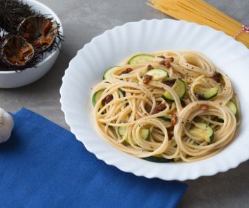 Espaguetis con erizos de mar