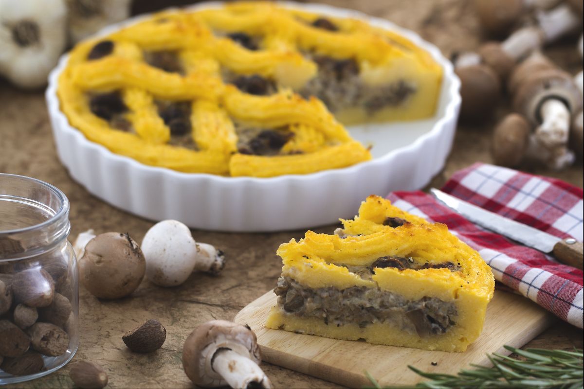 Tarta salada de polenta