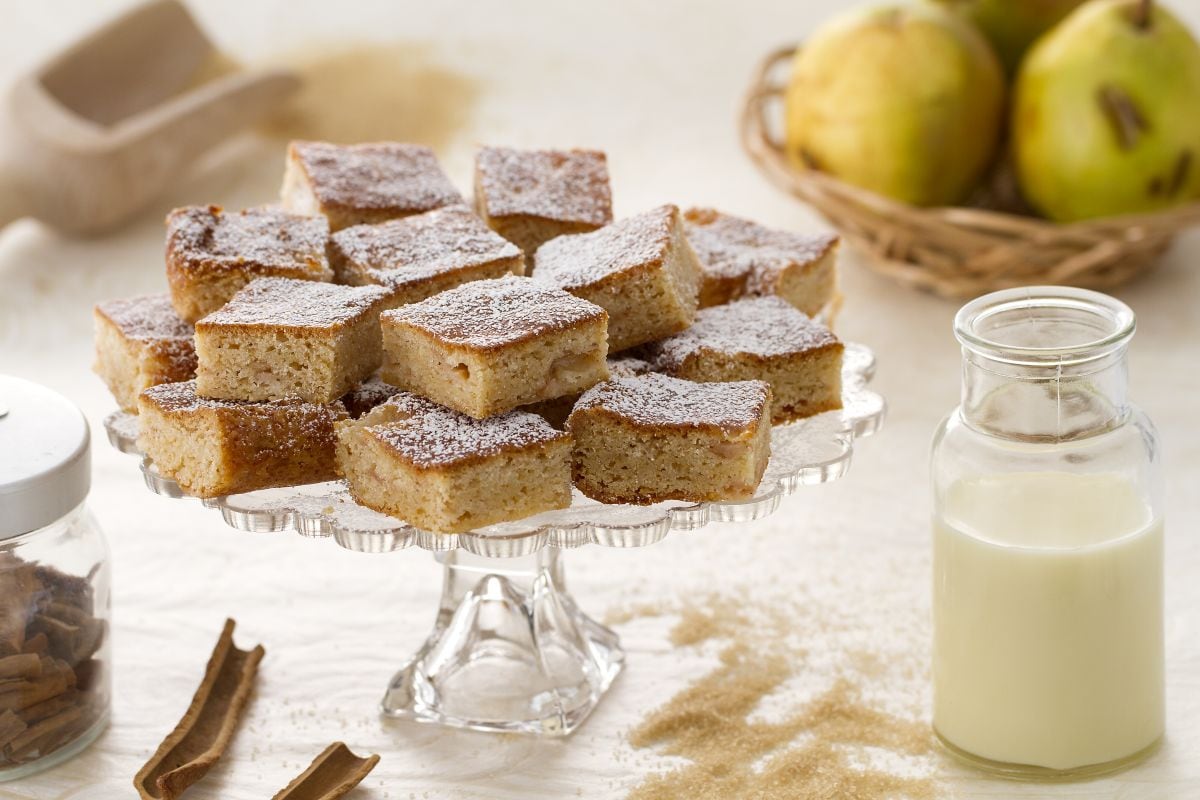 Blondies con peras