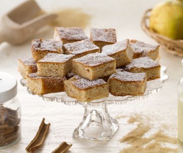 Blondies con peras
