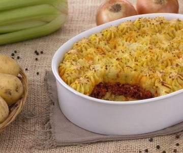 Tarta de patatas con corazón de ragú de cotechino