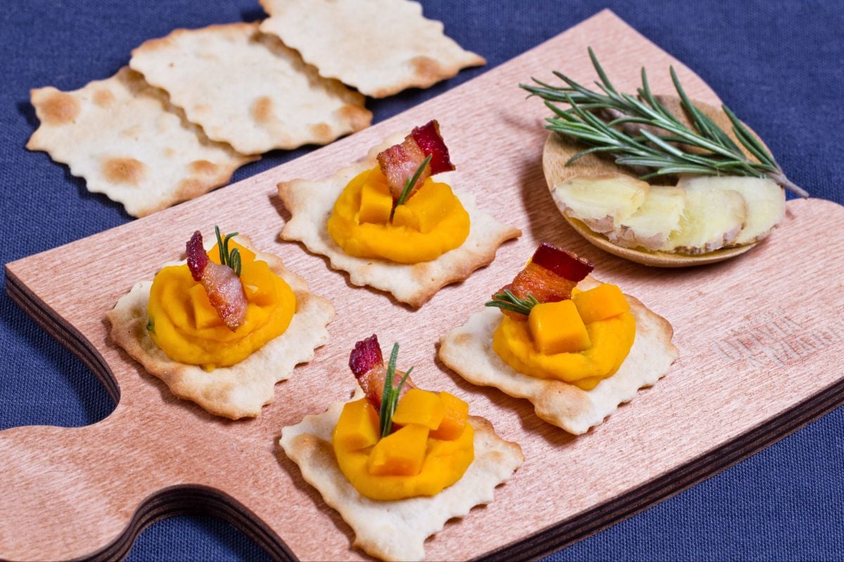 Hojaldre clásico con compota de calabaza y jengibre