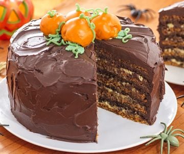 Tarta de capas de Halloween