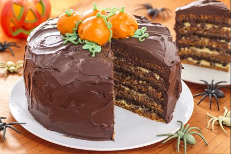Tarta de capas de Halloween