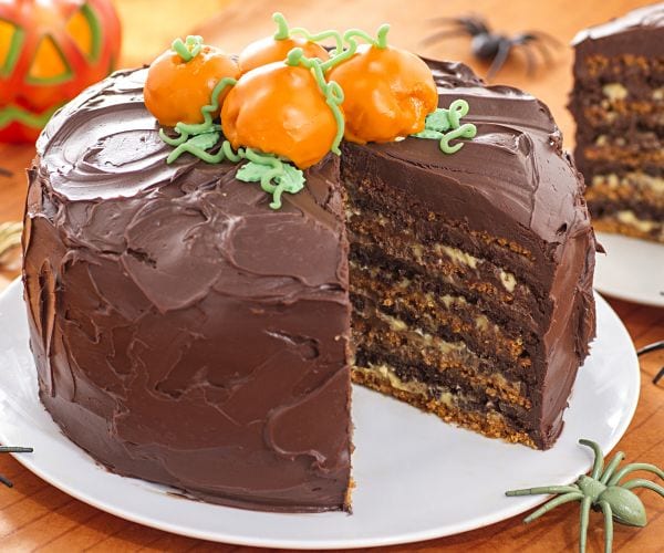 Tarta de capas de Halloween