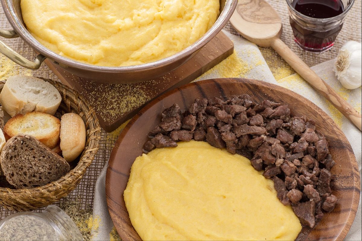 Polenta y bruscitt