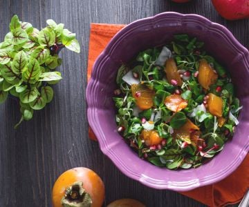 Ensalada de caqui y granada