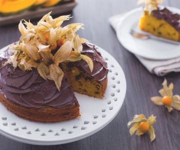 Tarta de calabaza y chocolate
