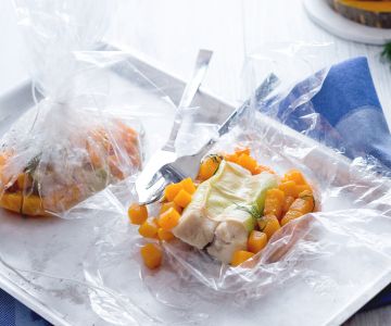 Bacalao en hoja de puerro