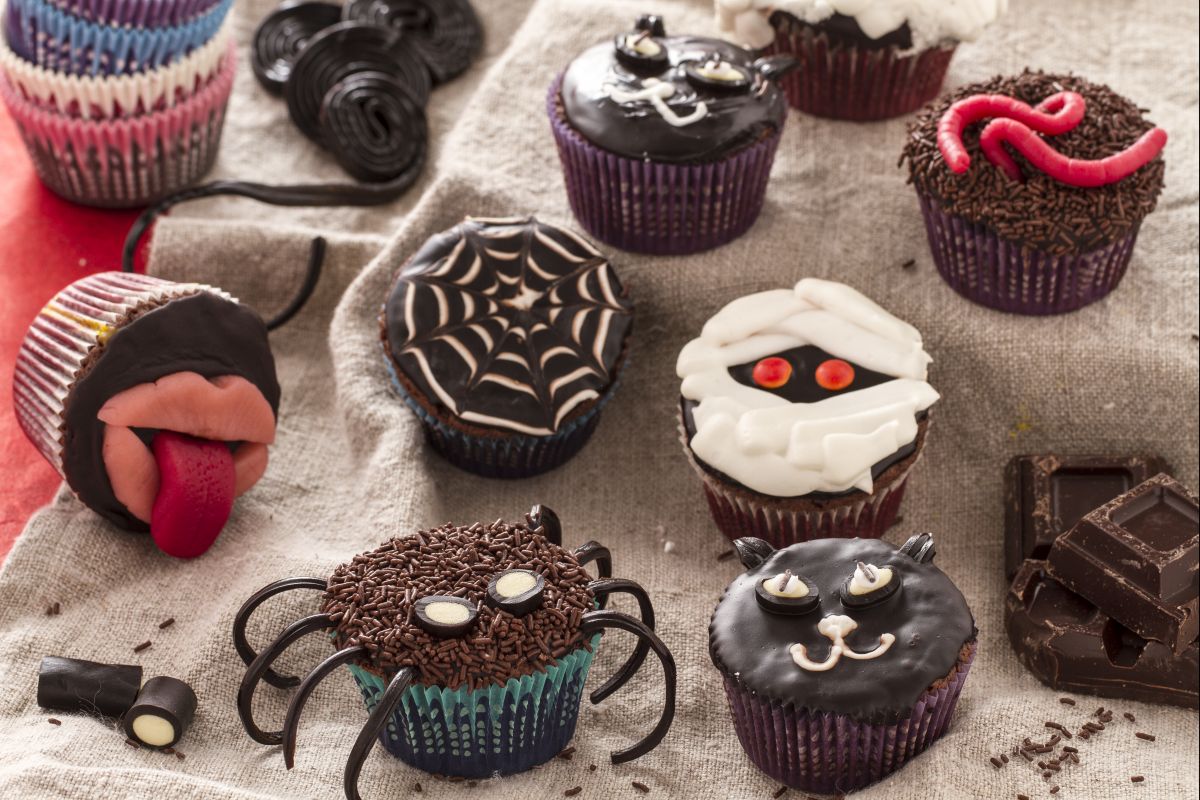Cupcakes monstruosos de Halloween