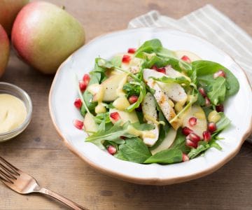 Ensalada de pollo y manzanas