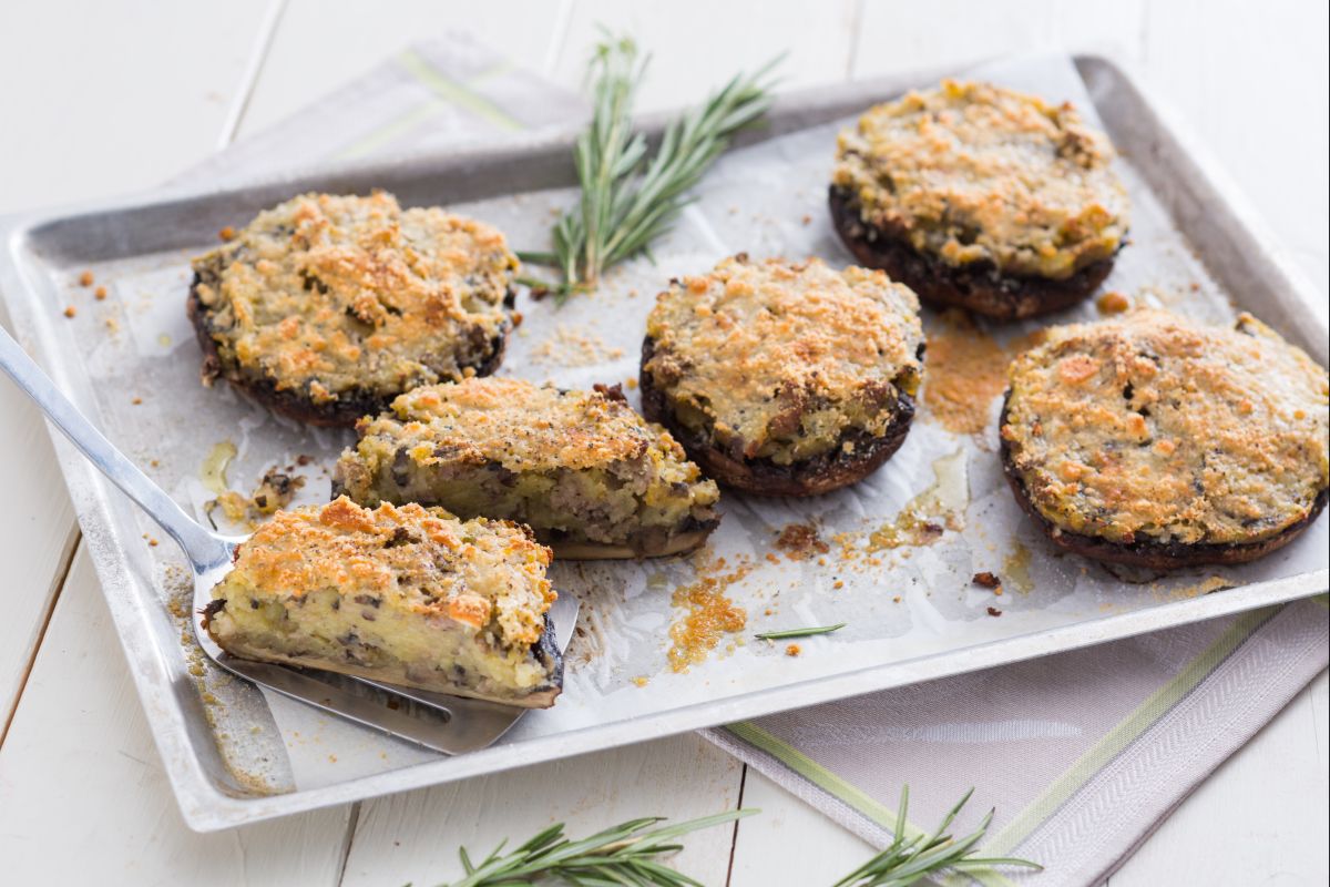 Champiñones portobello rellenos