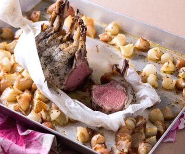 Costillar de cordero con tomillo y lardo de Colonnata