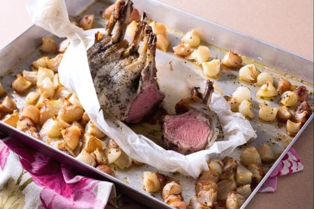 Costillar de cordero con tomillo y lardo de Colonnata