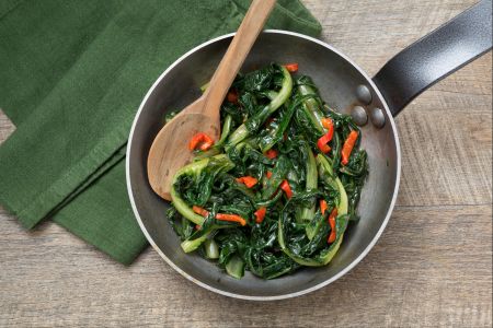 Achicoria en la sartén