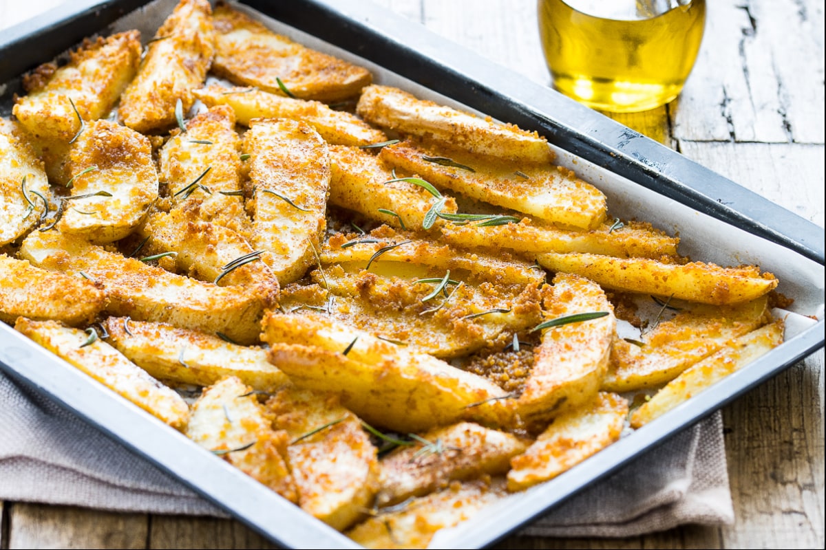 Patatas al horno con piel