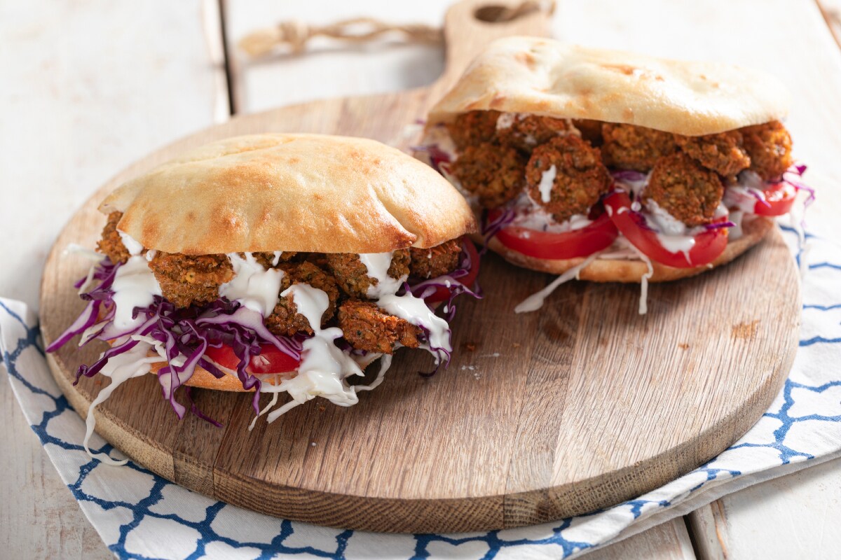 Pita con falafel