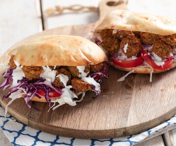 Pita con falafel