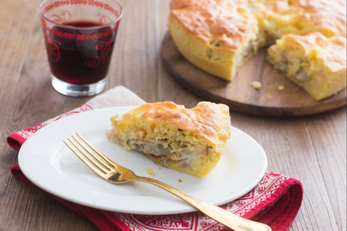 Tarta salada de hinojos