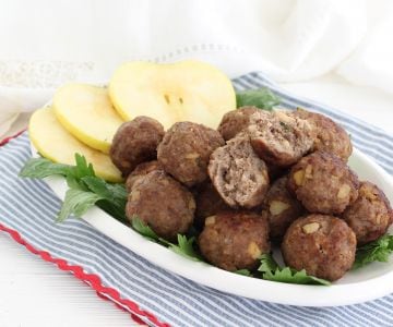 Albóndigas de carne y manzana
