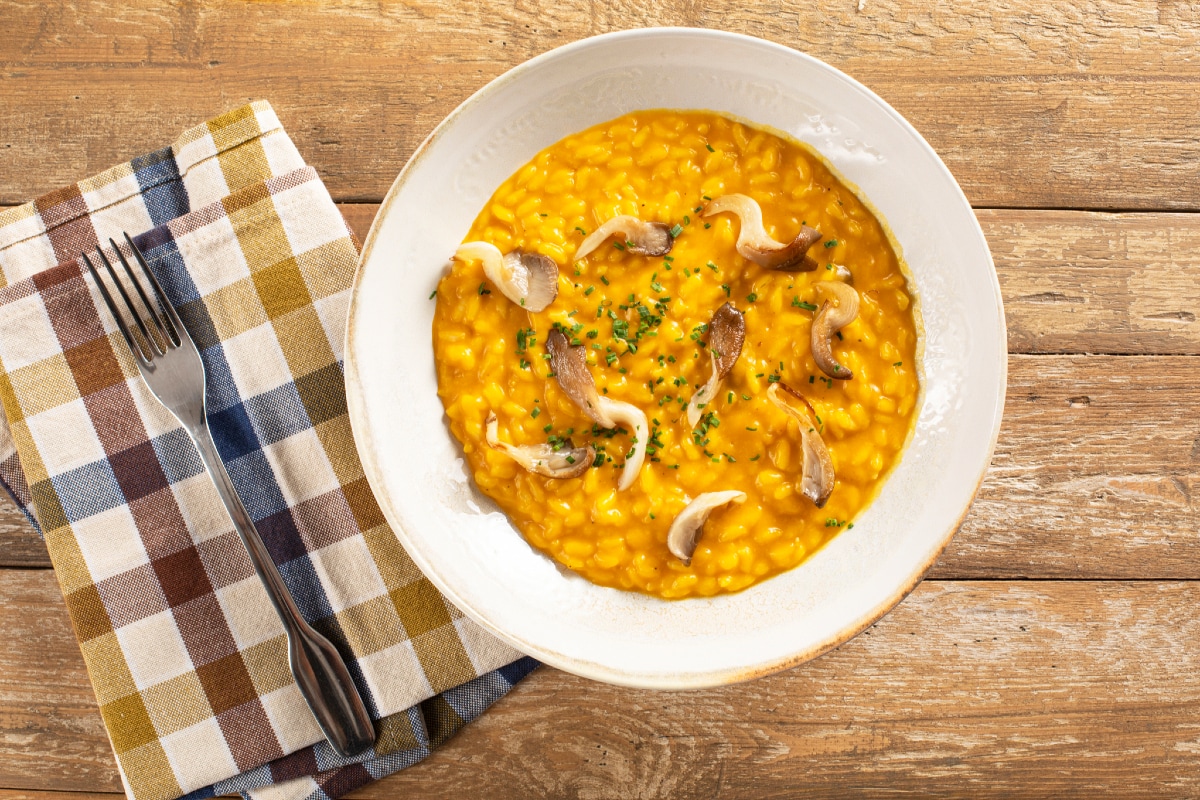 Risotto de calabaza y setas