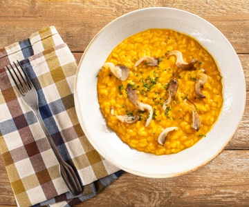Risotto de calabaza y setas