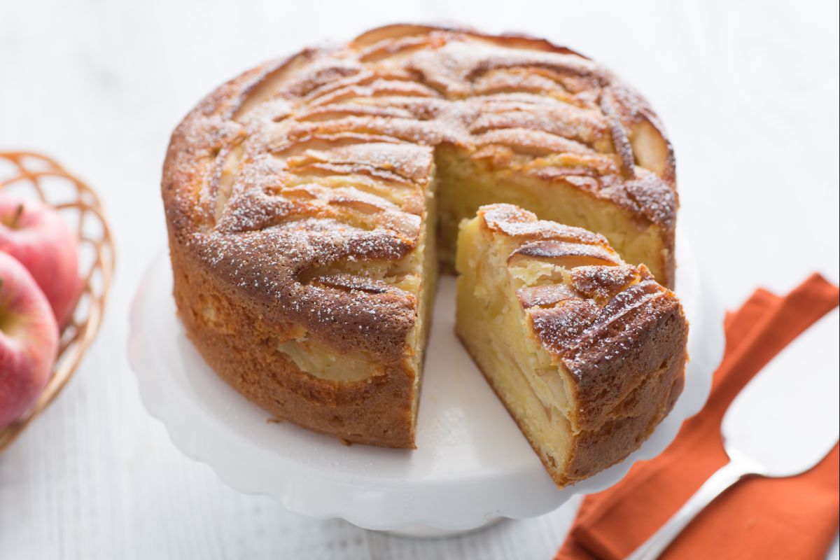 Tarta de manzana y naranja