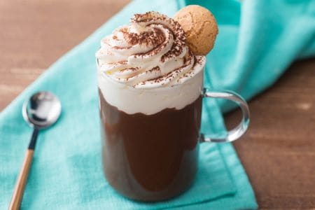 Chocolate caliente con coco