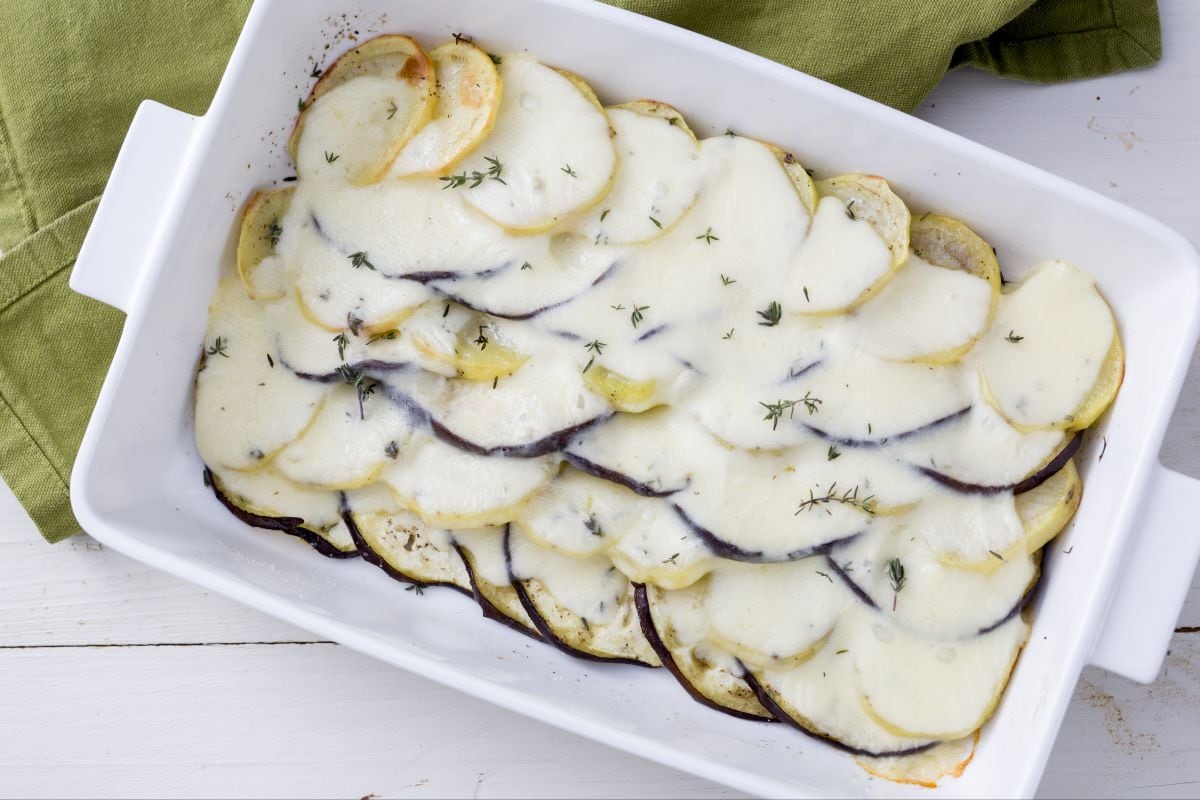 Berenjenas al horno con patatas