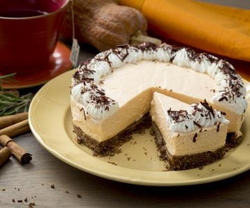 Tarta de queso fría de calabaza