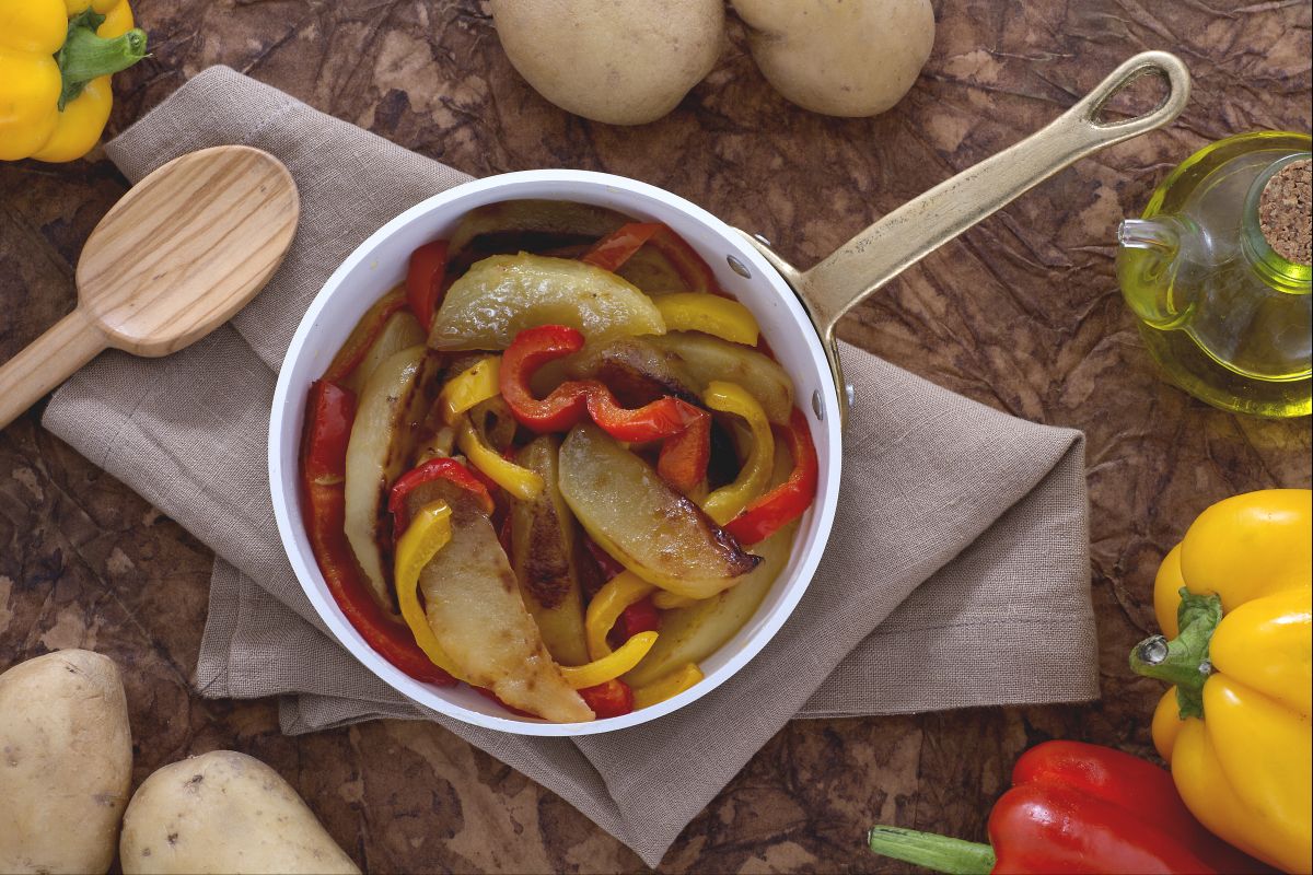 Patatas y pimientos
