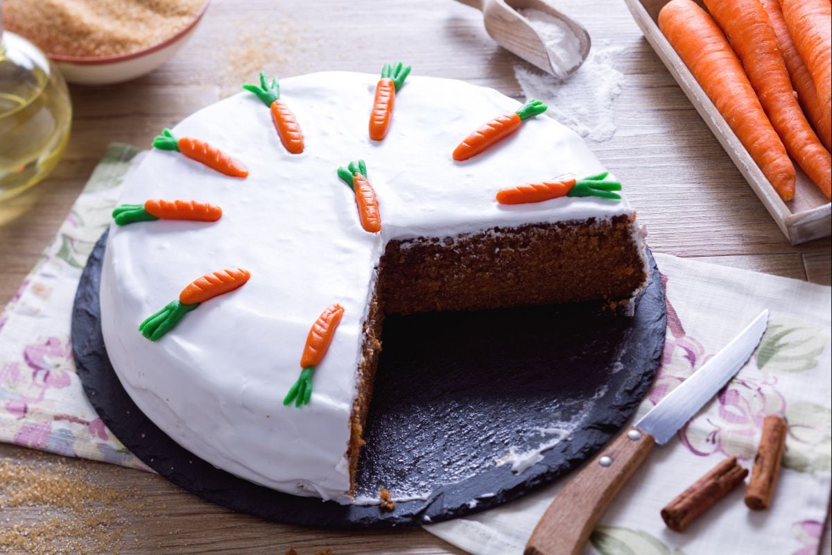 Tarta de zanahoria inglesa o Carrot cake
