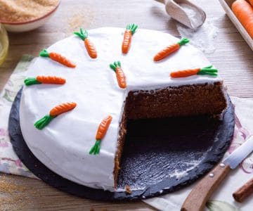 Tarta de zanahoria inglesa o Carrot cake