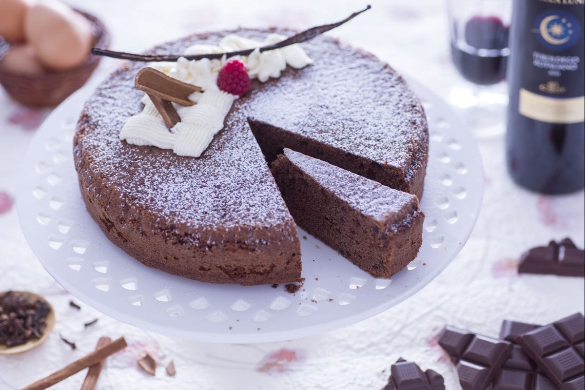 Tarta de vino tinto