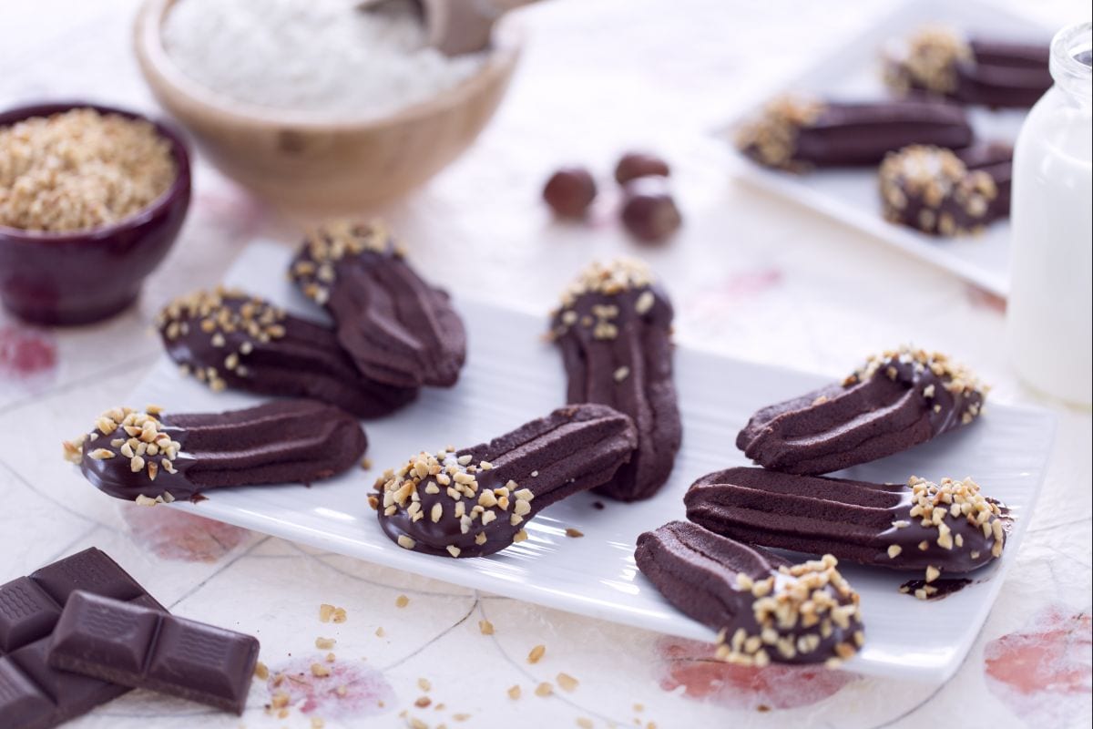 Galletas vienesas con doble chocolate