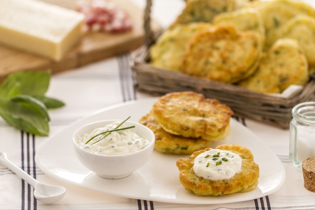 Pancakes salados con hierbas