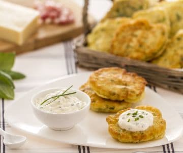 Pancakes salados con hierbas