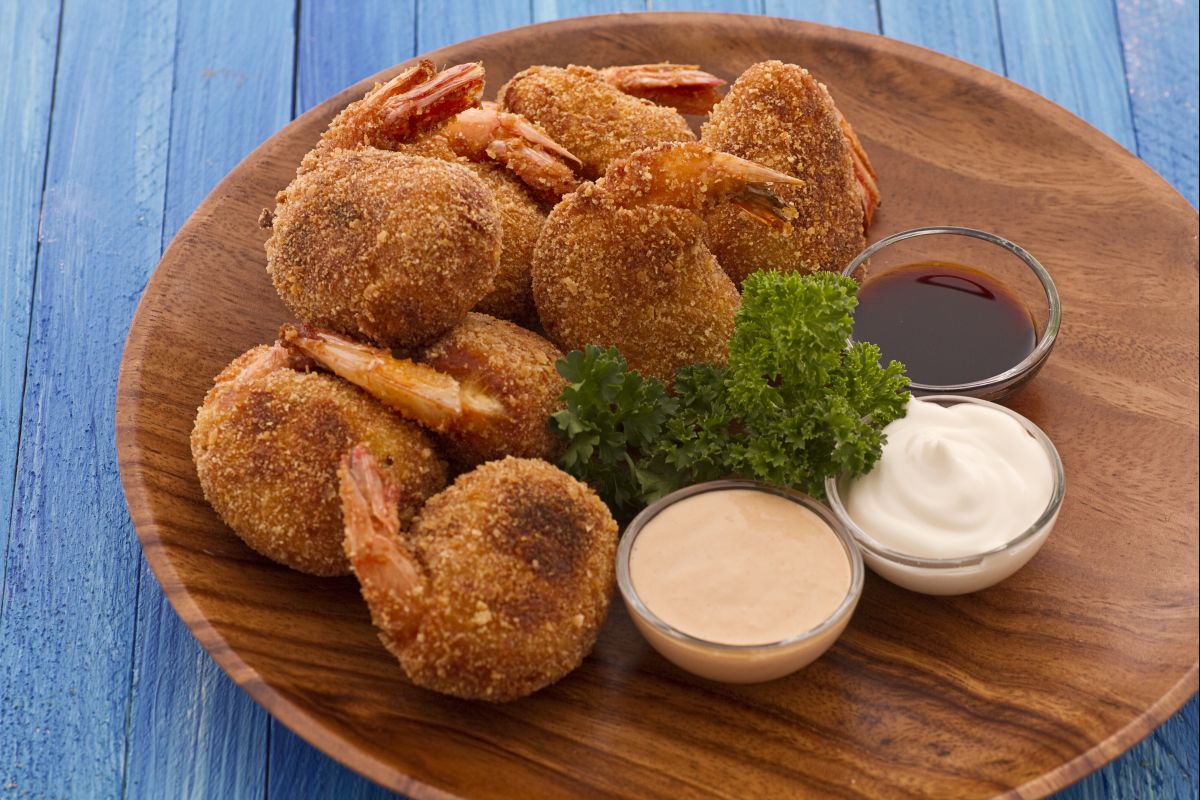 Croquetas de garbanzos y gambas