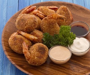 Croquetas de garbanzos y gambas