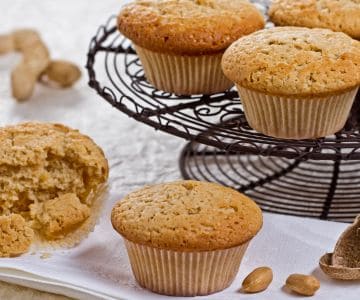 Muffin con mantequilla de cacahuete