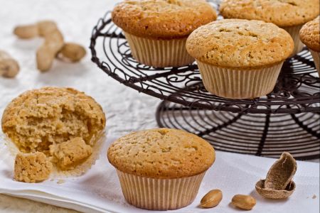 Muffin con mantequilla de cacahuete