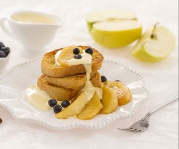 Pain perdu con manzanas caramelizadas