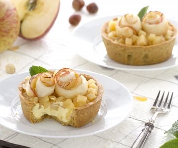 Tartaletas con compota de manzana