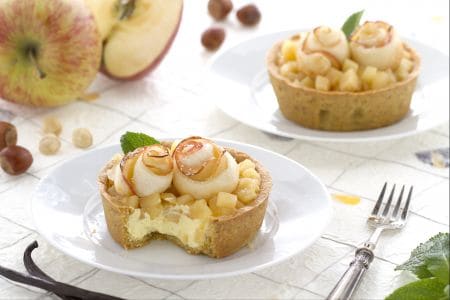 Tartaletas con compota de manzana