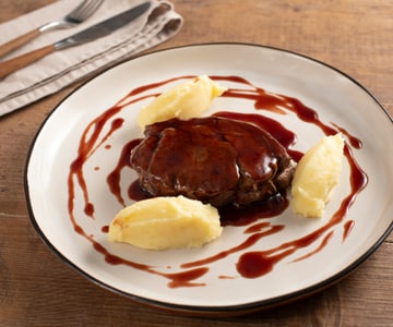 Filete de ternera con salsa de vino tinto