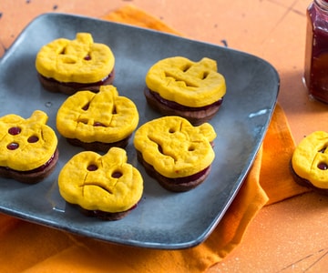 Galletas bicolor de cacao y calabaza